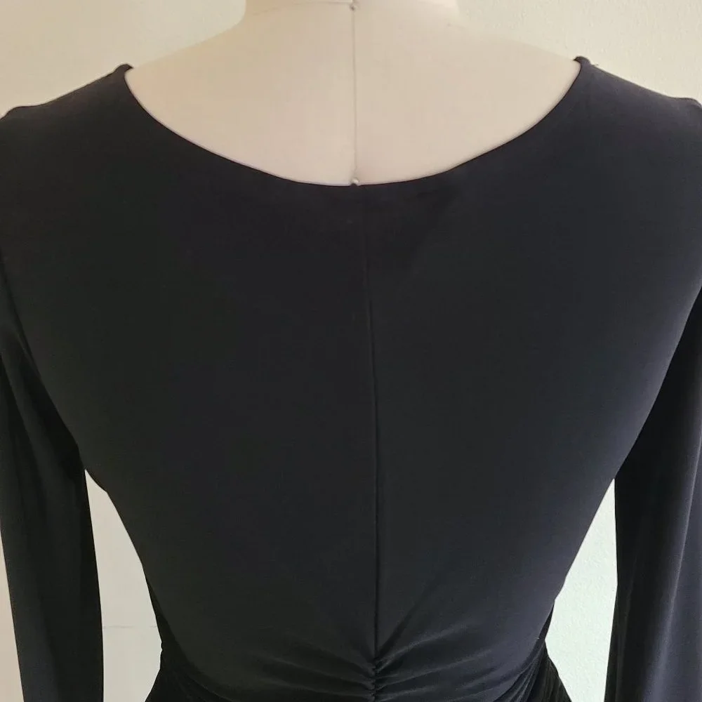 Norma Kamali Black Long Sleeve Dress - Picture 4 of 7